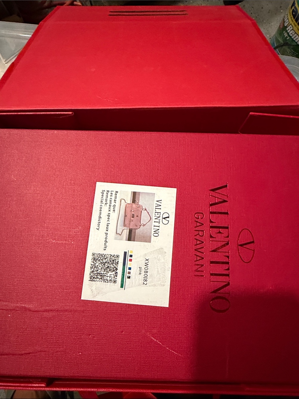 Valentino Garavani Red Shoulder Bag (Box Visible)